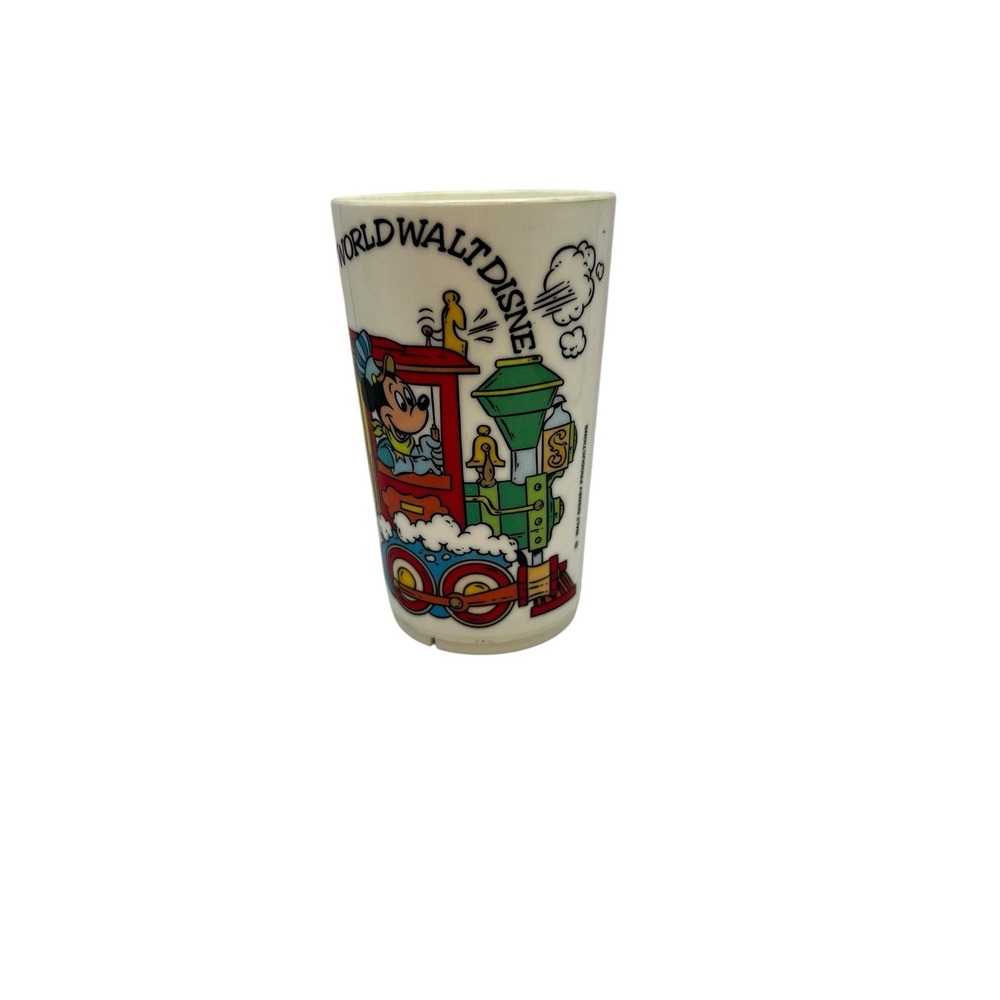 Vintage Deka Disney World Railroad 4" Kids‎ Cup Casey Train Mickey Minnie Donald